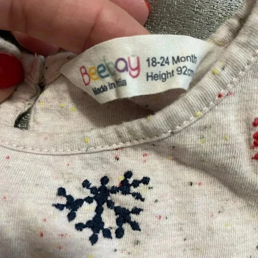 Beebay ‎Reindeer dress EUC Size 18-24 Months
